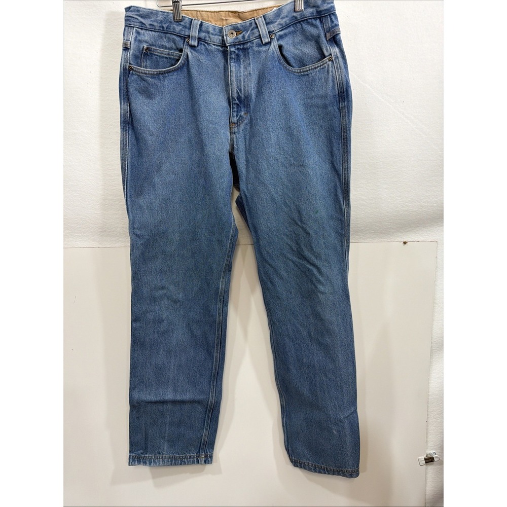 Duluth Trading Men's Jeans Mid Rise Medium Wash Straight Leg Blue Denim Size 34‎